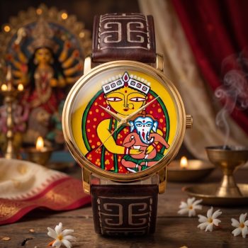 GANESHJANANI | Hand-Painted Maa Durga Watch with Narion’s Signature Strap