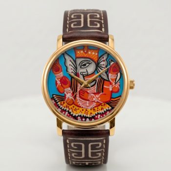 SIDDHI | Hand Painted Ganesh Watch by Narion Watch with Narion’s Signature Strap